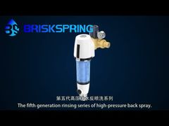 Tampa Protetora de Garrafa Transparente Certificada NSF, Protetora contra Luz Solar, Pré-Filtro de Água com Retrolavagem Automática em ABS