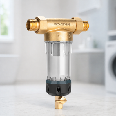 Pré-filtro de água manual para toda a casa de quarta geração com precisão de filtração de 40 µm e filtragem de malha reutilizável