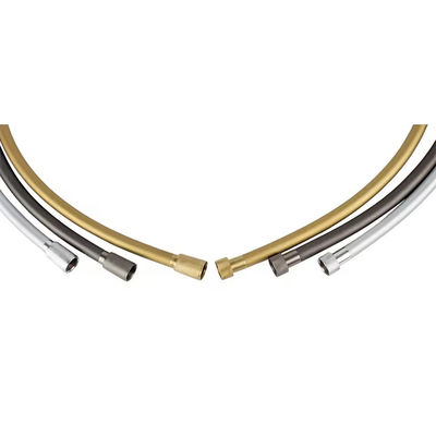 Briskspring mangueira de chuveiro flexível silicone de ouro escovado