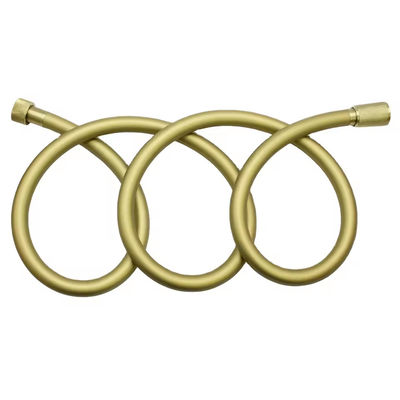 Briskspring mangueira de chuveiro flexível silicone de ouro escovado