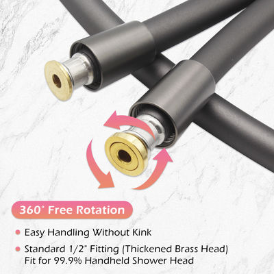 Super Soft Extra Long Kink-Free Silicone Manutenção de Tubos de Chuveiro Extensão 360 graus Rotação Livre