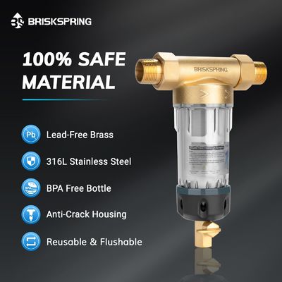 Sistema de pré-filtragem de sedimentos de rotação para filtragem de toda a casa