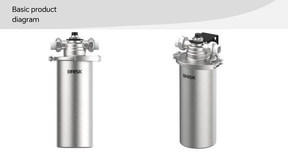 Pré-filtro de aço inoxidável de 5 μm com válvula manual de alívio de pressão