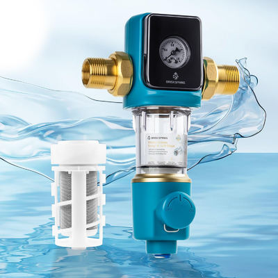 Sistema de sifão livre de BPA para pré-filtração de água residencial