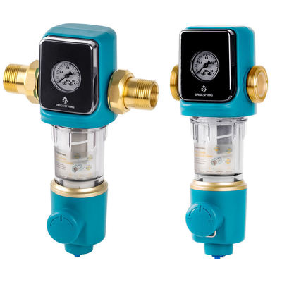 BPA Free Auto Flush 40 Micron Siphon Spin Down Pre Filter para Sistema de Água Doméstico com limpador de raspador integrado