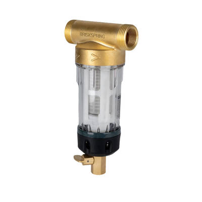 Último pré-filtro de água de qualidade alimentar de 50 microns de design reutilizável com sistema de lavagem e limpeza profunda para água doméstica