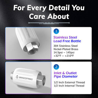 NSF Certified Compact Water Descaler with 17-23.5L/Min Flow Rate and 0.1-1MPa Operating Pressure for Whole House Use
