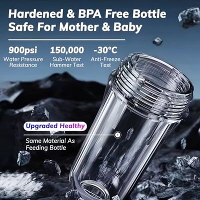 Automatic Scraper Spin Down Sediment Filter with 40 Micron BPA Free Siphon System for Residential Water Pre Filtration

