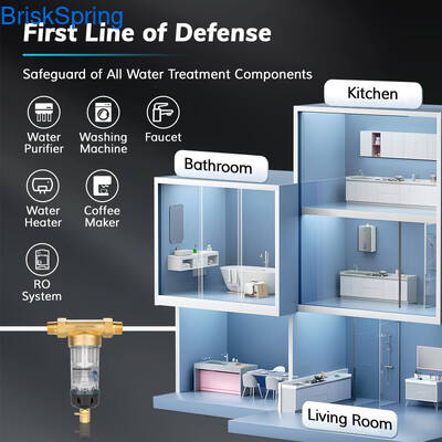 Pré-filtro de água de 3/4 polegada com vazão de 5T/H e design autolimpante para uso doméstico