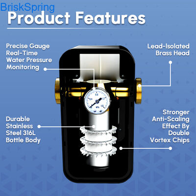 Filtro anti-escala descalorizante de água, sem alternativa de amaciador de sal para manutenção de cozinha, banheiro e tubulação