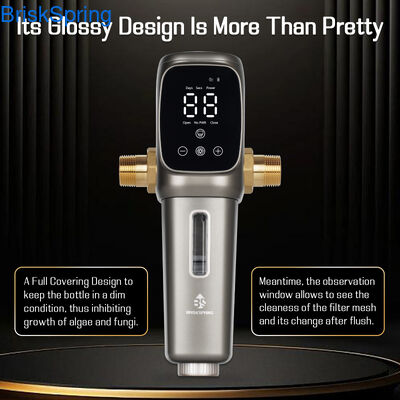 Prefiltro totalmente automático de sedimentos inteligentes, pré-filtro de água automático para toda a casa para proteção de encanamentos domésticos