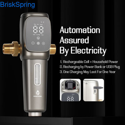 Prefiltro automático de refluxo prévio de sedimentos inteligente, pré-filtro de alto fluxo para entrada de água em casas, apartamentos e casas