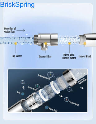Gerador de bolhas micro nano com 100 bilhões de bolhas por litro 0,001-0,1 mm Diâmetro da bolha para 20% de economia de água nos chuveiros