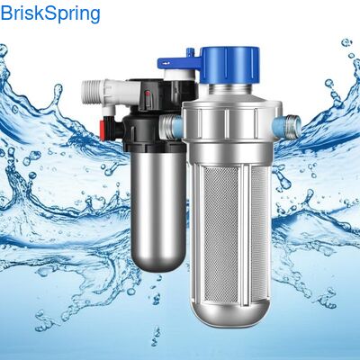 Pré-filtro de água com malha de aço inoxidável 316L certificado pela NSF, com vazão de 6T/h e controle tátil inteligente