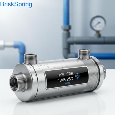 Prefiltro de água de rede de aço inoxidável de alta vazão 6T H 316L para toda a casa com controle táctil