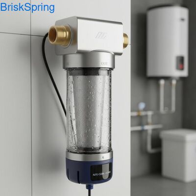 Pré-filtro de água giratório reutilizável totalmente automático de 40 mícrons para remoção de sedimentos de toda a casa