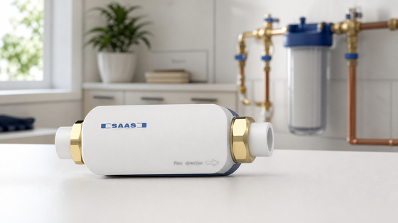 Descalorizador de água físico para toda a casa com polarização de íons físicos puros sem regeneração de sal e configuração em linha compacta