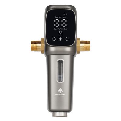 Prefiltro de água totalmente automático para toda a casa com filtragem de precisão de 40 microns e malha de aço inoxidável SUS 316L