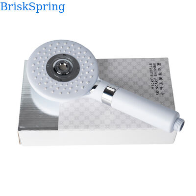 Chuveiro de Mão BriskSpring Micro-Nano Bolha com 3 Modos de Pulverização, Economia de Água e Construção em Aço Inoxidável SUS304