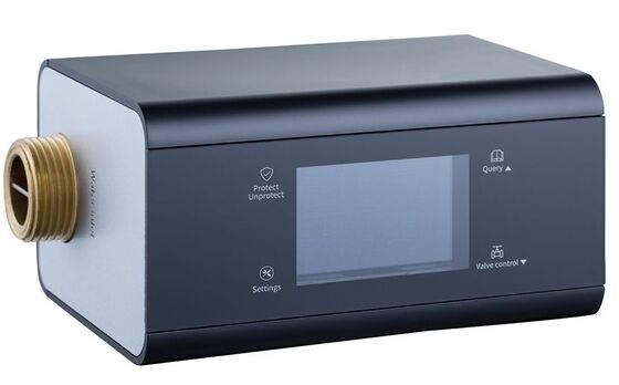 Detector Inteligente de Vazamento de Água para Toda a Casa com Monitoramento Remoto por APP, Fonte de Alimentação Dupla, Conexão de 3/4 de Polegada