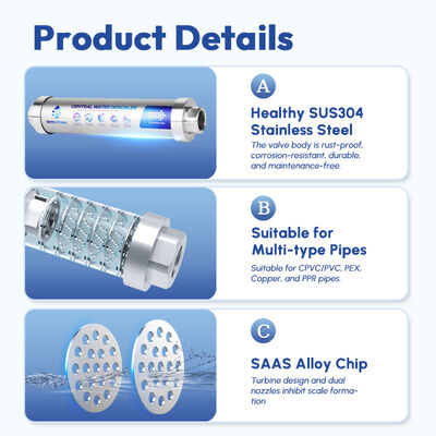 J-600-BS Whole House Water Descaler with 4 T/H Flow Rate Pure Physical Ion Polarization No Electricity or Magnetism