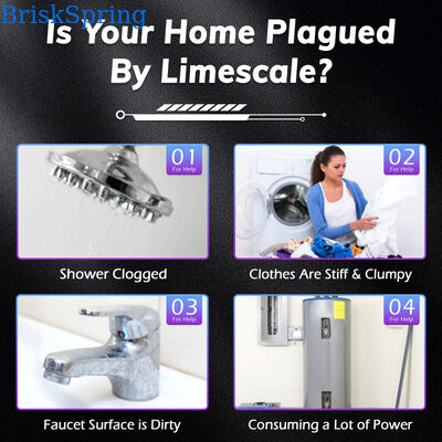 Salt Free Non Electric 1/2 Inch Water Descaler Inline Scale Inhibitor for Home Plumbing and Water Pipes