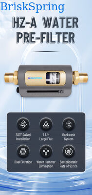 7 T/H High Flow 40 Micron Water Pre Filter with 360 Degree Swivel Installation for Whole House Sediment Pre Filter