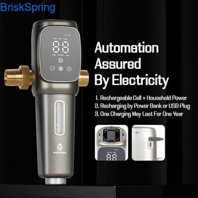 Pré-filtro de água com malha de aço inoxidável 316L com alto fluxo de 6T/h e controle touchscreen inteligente