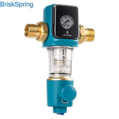 Prefiltro de água leve para toda a casa com estrutura anti-bloqueio de aço inoxidável de qualidade alimentar e taxa de fluxo de 22 GPM