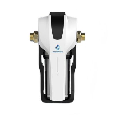 Purificador de Água Central Compacto BRISKSPRING com Indicador Inteligente de Vida Útil do Filtro, Cartucho Composto PP+Carbono e Vazão de 15 L/min