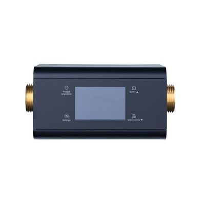 Detector Inteligente de Vazamento de Água para Toda a Casa com Monitoramento Remoto por APP, Fonte de Alimentação Dupla, Conexão de 3/4 de Polegada