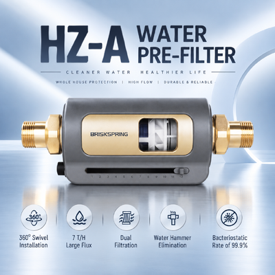 HZ-A Prefiltro de água horizontal para toda a casa de 40 microns Filtro manual de sedimentos de descarga