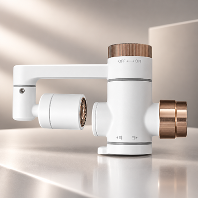 Filtro de torneira de micro nano bolhas de ouro rosa com saída giratória de 360° e cartucho substituível
